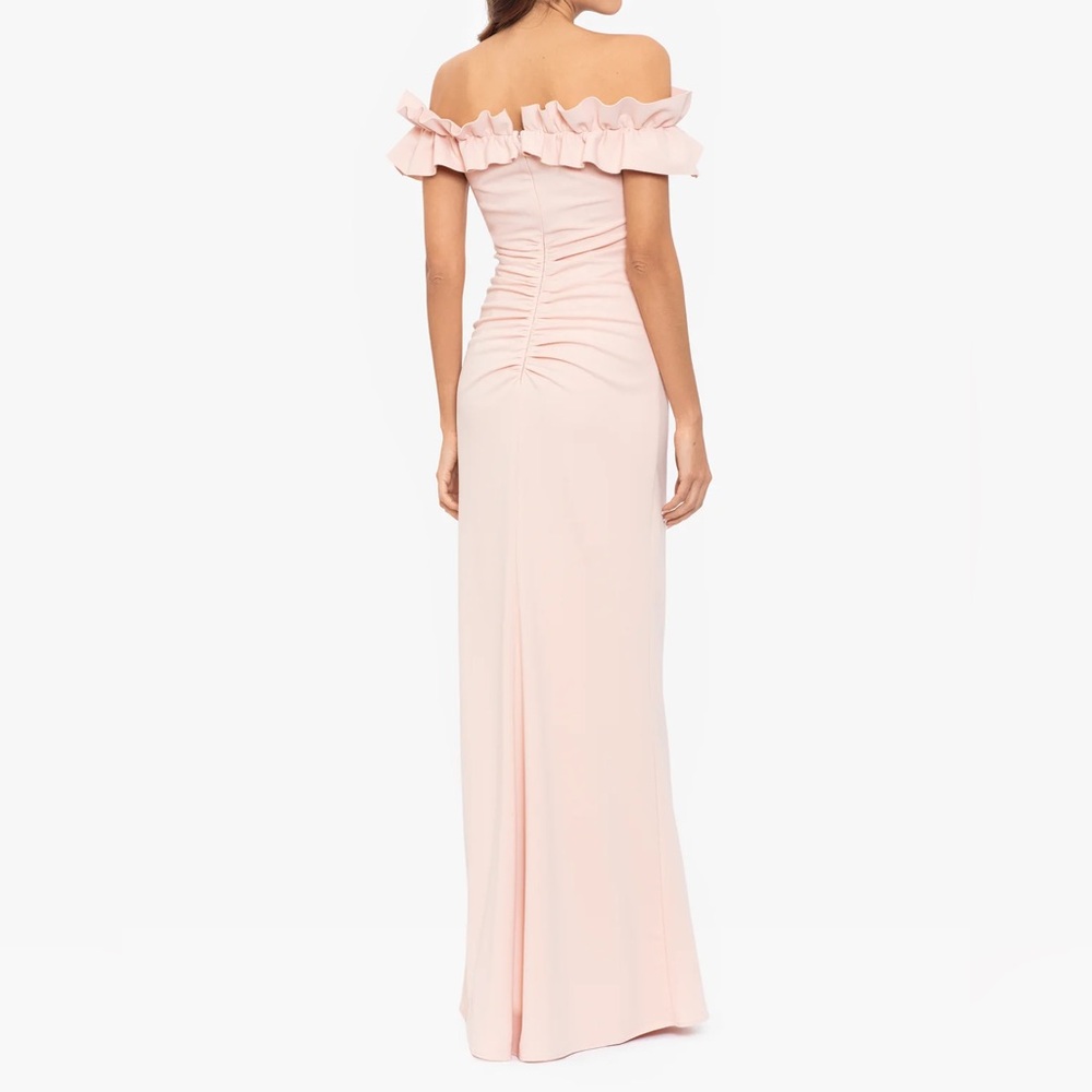 PANDORA LONG SCUBA CREPE RUFFLE TOP DRESS - Picture 2 of 2